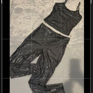 Two piece sparkle sequin set